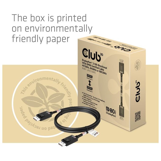 Club3d CAC-1091 Cavo DisplayPort 1.2mt Nero