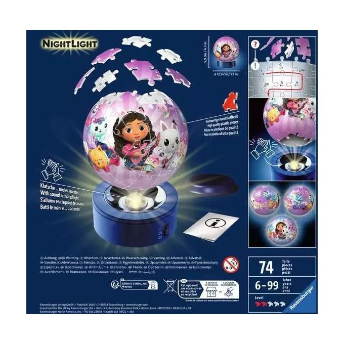 Ravensburger Puzzle 3D Nightlamp Gabbys Dollhouse