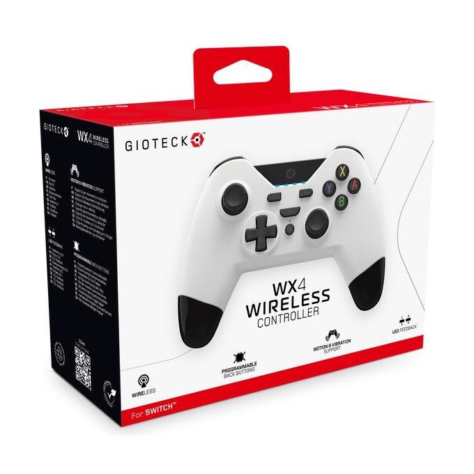 Gioteck Gamepad WX4NSW 37MU per Nintendo Switch Bianco