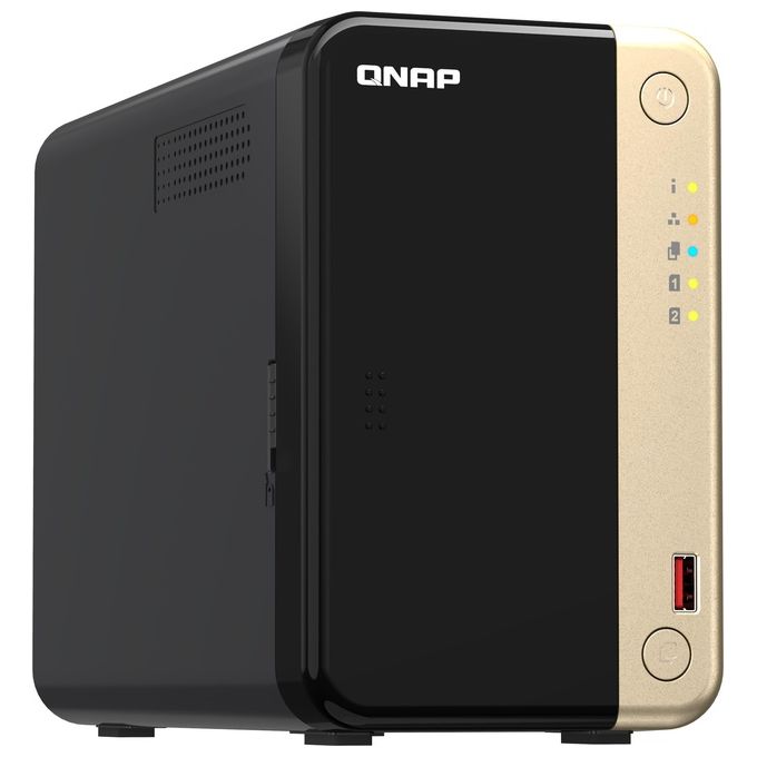 QNAP TS-264 NAS Tower Collegamento Ethernet LAN Nero-Oro N5095