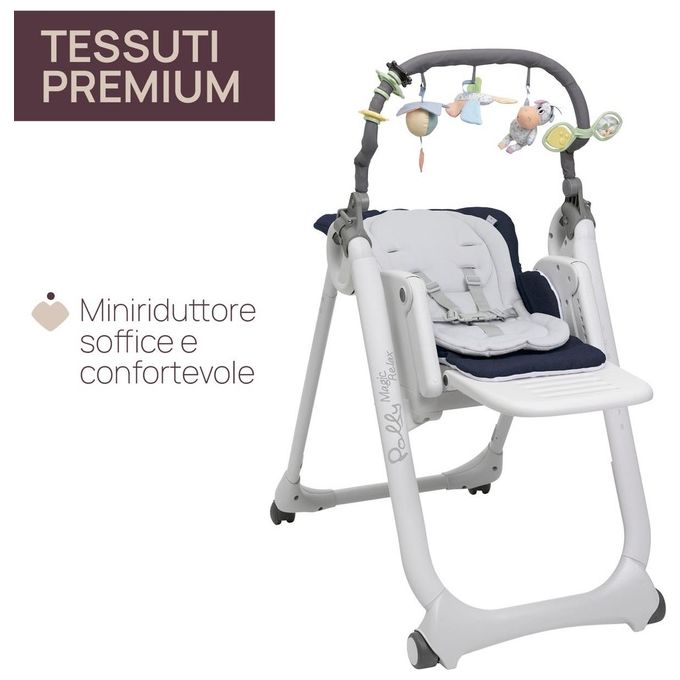 Chicco Seggiolone Polly Magic Relax Blu Passion