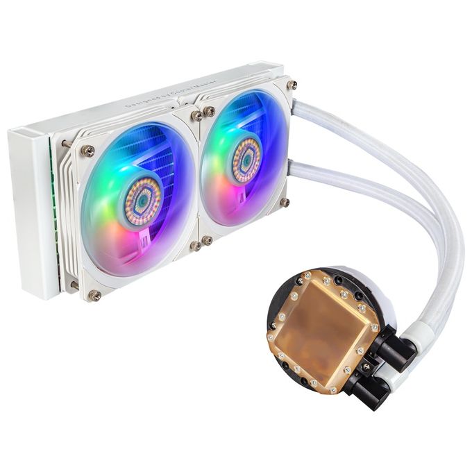 Cooler Master MLY-D24M-A23PZ-RW Dissipatore MasterLiquid Pl240 Flux White Edition Argb Liquid Cooler Dissipatore