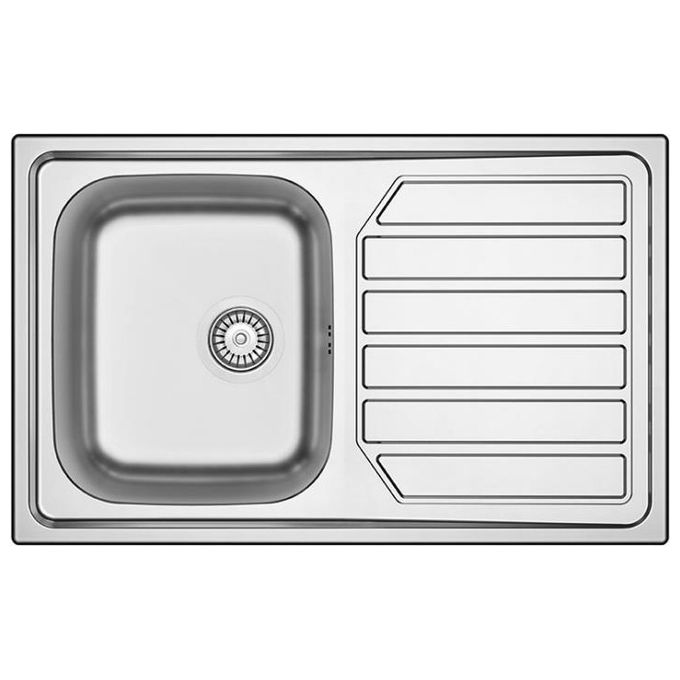 Apell VE861IRBC Lavello da Incasso 1 Vasca con Gocciolatoio a Destra 86 x 50 cm Acciaio Inox Serie Venezia