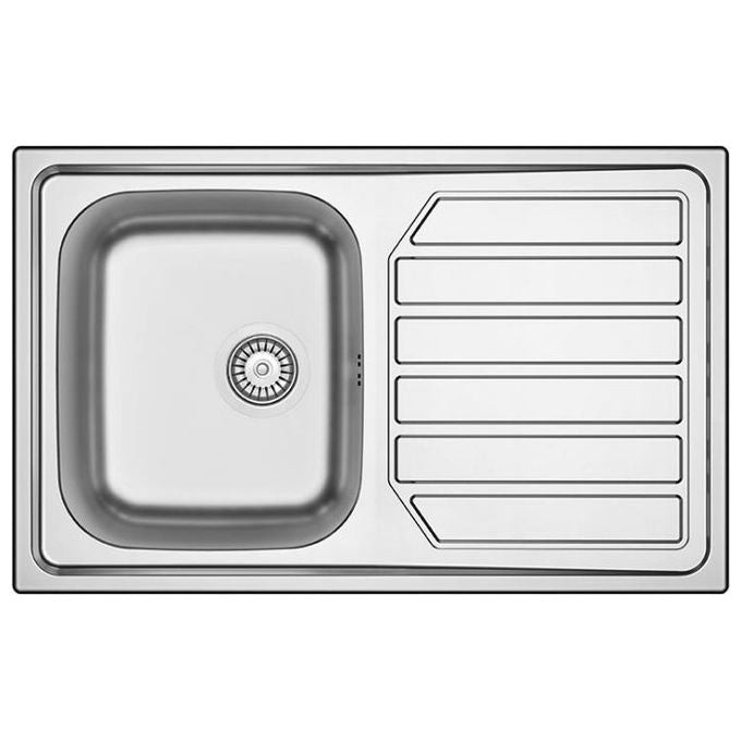 Apell VE861IRBC Lavello da Incasso 1 Vasca con Gocciolatoio a Destra 86 x 50 cm Acciaio Inox Serie Venezia