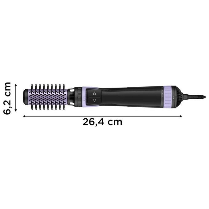 Rowenta Brush Activ Spazzola ad Aria Calda Caldo Nero-Viola 1000W 1.8mt