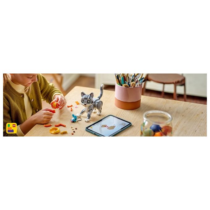 LEGO Creator 3 in 1 Gatto Giocoso Giocattolo - Si Trasforma in Piccione o in Cane - Animali da Costruire per Bambine Bambini Ragazze e Ragazzi da 8 Anni - Idea Regalo di Compleanno Creativa - 31163