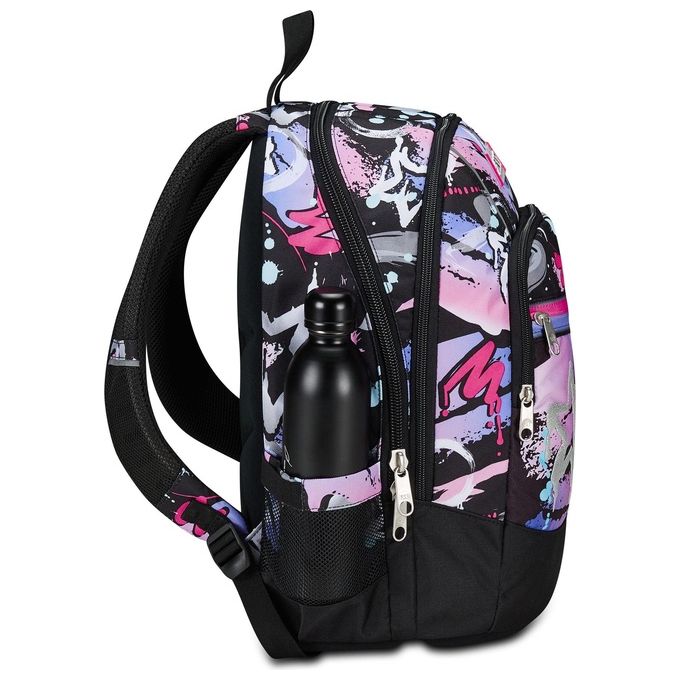 Seven Zaino Scuola Advanced Mark On Girl Nero Fucsia