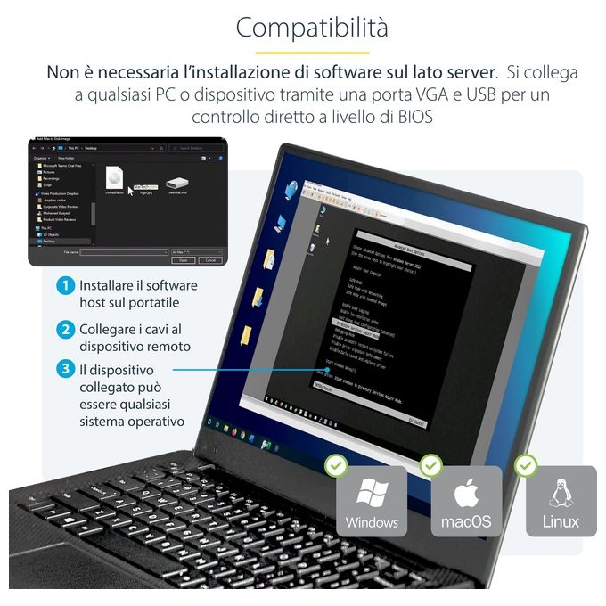 Startech.com Adattatore crash cart portatile per PC con alloggiamento antiurto - Console KVM USB con trasferimento di file e Acquisizione Video
