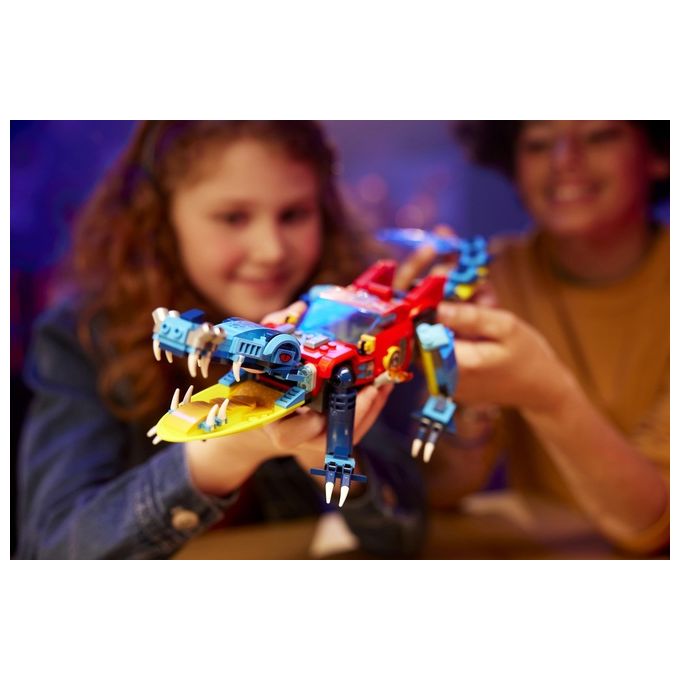 LEGO DREAMZzz 71458 Auto-Coccodrillo, Giocattolo 2in1 da Monster Truck a Macchina-Animale con Jayden e il Cacciatore Notturno