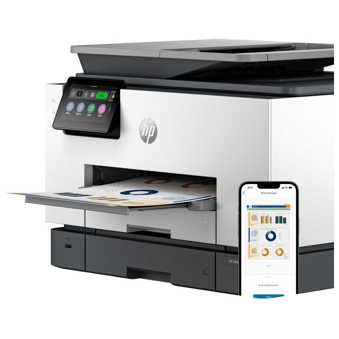 HP OfficeJet Pro Stampante Multifunzione 9130b Colore Copia Scansione Fax Wireless