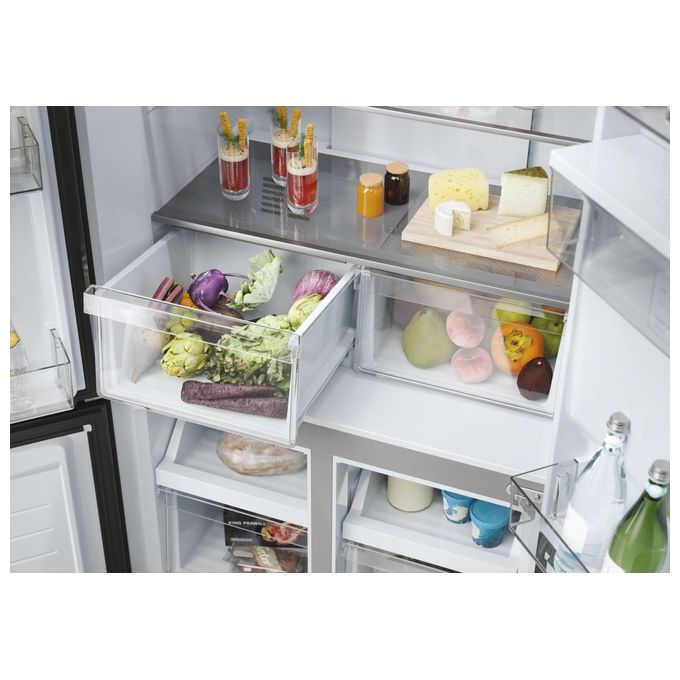 Haier Cube 83 HCR3818EWMM Frigorifero Side by Side 463L 4 Porte No Frost Platino