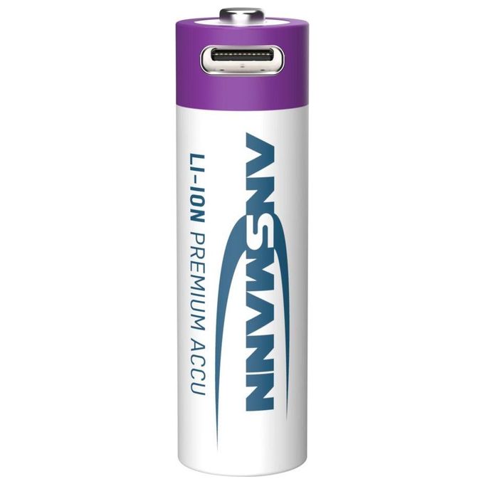 Ansmann Lithium Akku Mignon AA 1800mAh  Cable 4 Pezzi
