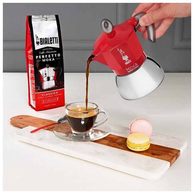 Bialetti Moka induction 2 Tazze Rosso-Argento