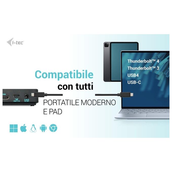 I-Tec Usb-c Triple Display Docking Station Gen 2 Pro  Power Delivery 100w