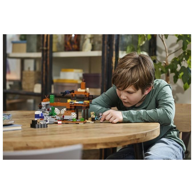 LEGO Minecraft La Miniera delle Badlands Modellino da Costruire di Bioma con Personaggi Accessori e Mob Ostili Giochi Creativi per Bambini e Bambine da 8 Anni Idea Regalo di Compleanno 21263