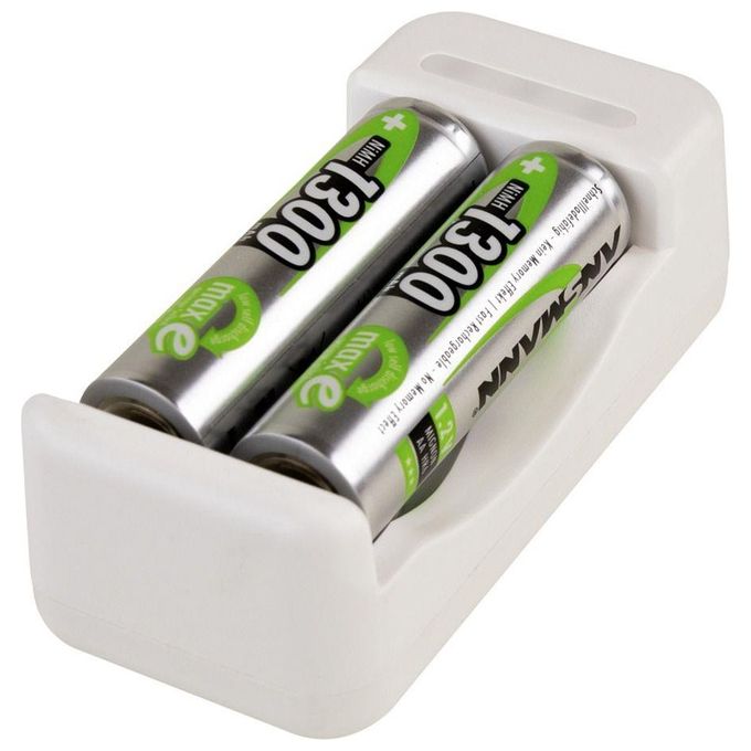 Ansmann Caricabatterie Basic II con 2 x AA 1300mAh