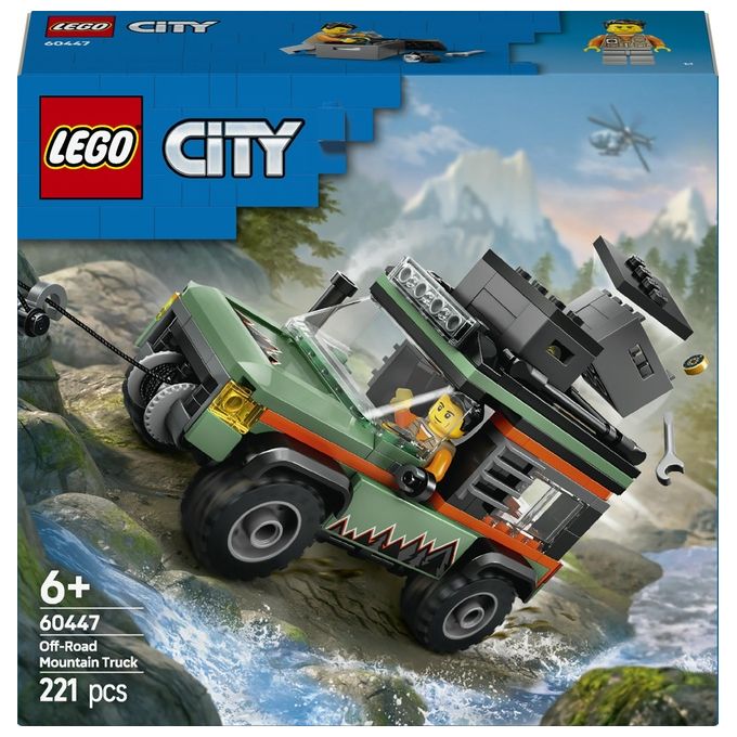 LEGO Set Fuoristrada di Montagna 4x4 60447 City Great Vehicles Avventura Costruibile
