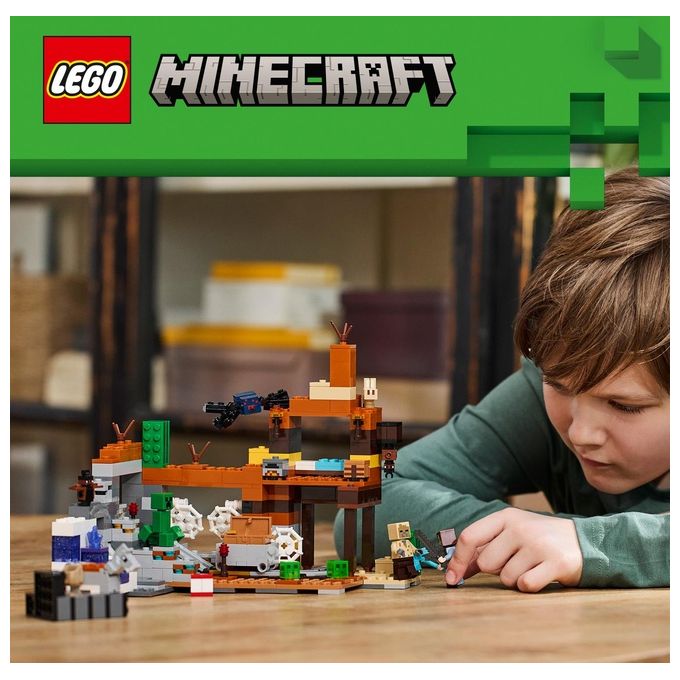 LEGO Minecraft La Miniera delle Badlands Modellino da Costruire di Bioma con Personaggi Accessori e Mob Ostili Giochi Creativi per Bambini e Bambine da 8 Anni Idea Regalo di Compleanno 21263