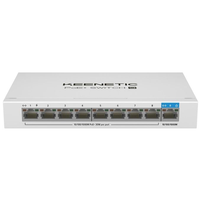 Keenetic Switch PoE 9 Switch 1 Porta 1gbps  8 Porte 1 gbps Poe