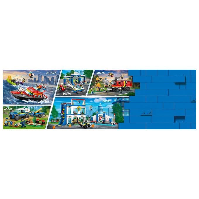 LEGO City Fire 60373 Barca di Soccorso Antincendio dei Vigili del Fuoco, Nave Giocattolo, Gommone e Minifigure, Idee Regalo