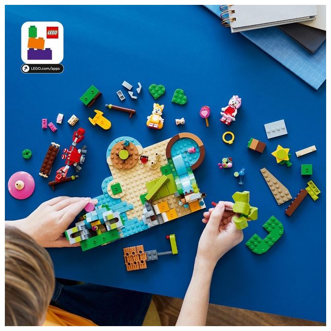 LEGO Sonic the Hedgehog 76992 L'Isola del Soccorso Animale di Amy, Giocattolo con 6 Personaggi, Regalo per Bambini dai 7 Anni