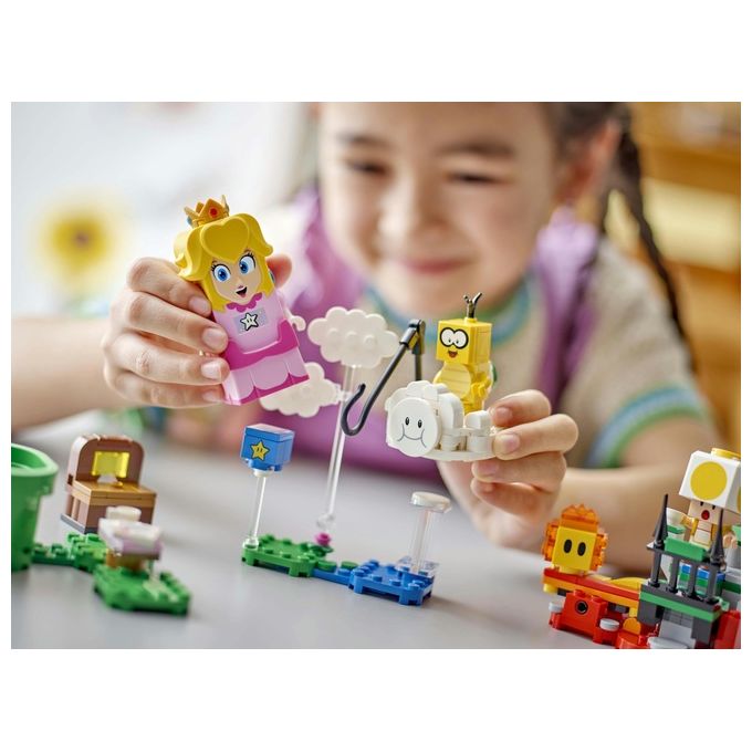 Lego Super Mario Avventure di Peach Interattiva Giocattolo con 4 Personaggi Nintendo tra cui la Principessa e un Toad Giallo