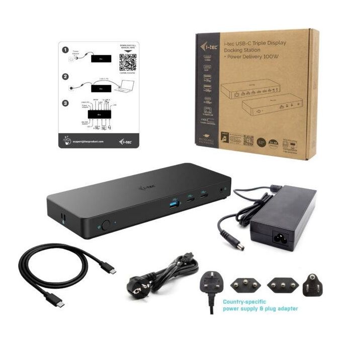 I-Tec Usb-c Triple Display Docking Station Gen 2 Pro  Power Delivery 100w