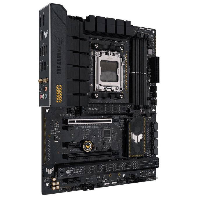 ASUS TUF GAMING B650-PLUS WIFI Scheda Madre Gaming ATX AMD B650 AM5 DDR5 4xPCI 4.0 WiFi 6 (802.11ax) Intel 2.5Gb Ethernet Realtek 7.1 3xM.2 4xSATA 6GB-s Aura Sync RGB Nero