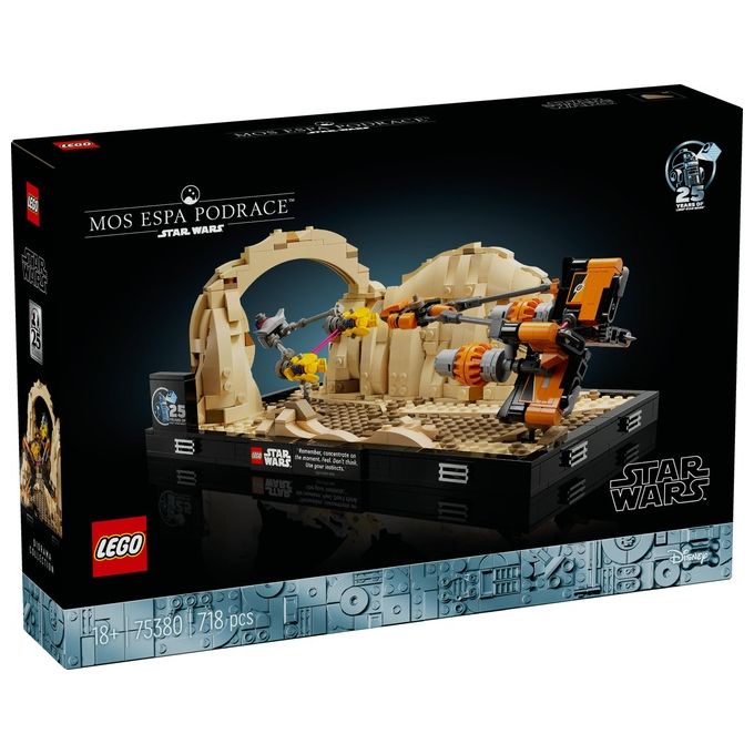 LEGO Star Wars Diorama Gara dei Sgusci su Mos Espa di Anakin Skywalker, Kit Modellismo per Adulti dal Film La Minaccia Fantasma, Gadget da Collezione