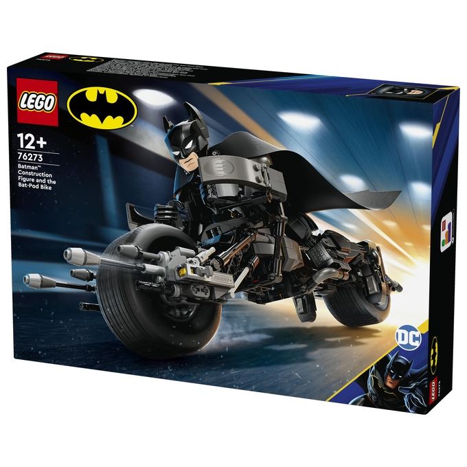 LEGO DC Il Personaggio Costruibile di Batman con Bat-Pod Moto e Action Figure Giocattolo da Il Cavaliere Oscuro da Costruire Regalo da Supereroi per Bambini Bambine e Adulti da Collezione 76273