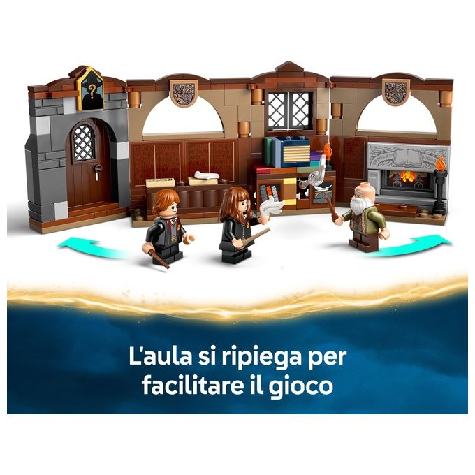 LEGO Harry Potter Castello di Hogwarts: Lezione di Incantesimi con 3 Minifigure da Collezione tra cui Hermione Granger e Ron Weasley con Funzione di levitazione Giochi per Bambini e Bambini da 8 Anni