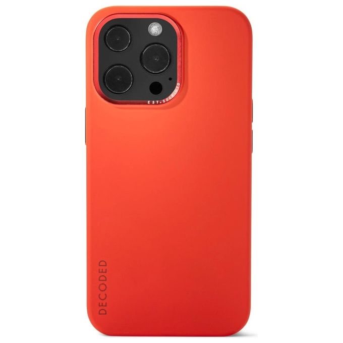 Decoded Silicone Cover Posteriore per iPhone 13 Pro Max Brick Red