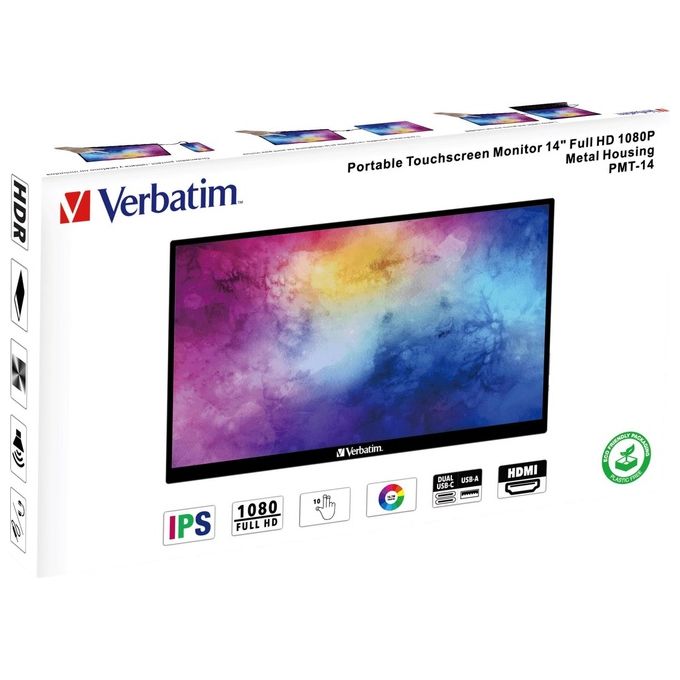 Verbatim Pmt-14 Monitor Portatile Touch 14'' Full Hd