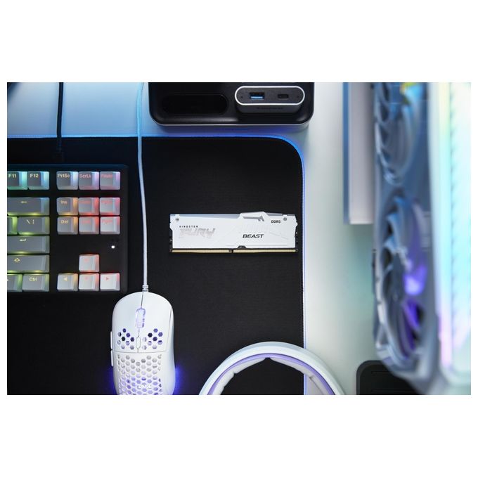 Kingston FURY Beast Bianco RGB EXPO 32GB 6000MT-s DDR5 CL30 DIMM Memoria Gaming per Computer Fissi Kit da 2 - KF560C30BWEAK2-32