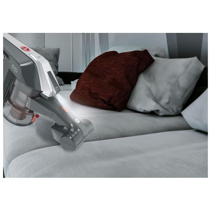 Hoover HF322AFP 011 Scopa Elettrica senza Filo senza Sacco Capacita' 0,7 Litri Autonomia 40 minuti Grigio-Rosso