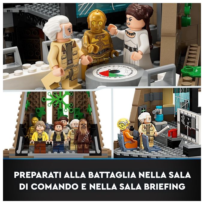 LEGO 75365 Star Wars: A New Hope Base Ribelle su Yavin 4 con 10 Minifigure, 2 Droidi, Starfighter Y-wing e Sala Comando