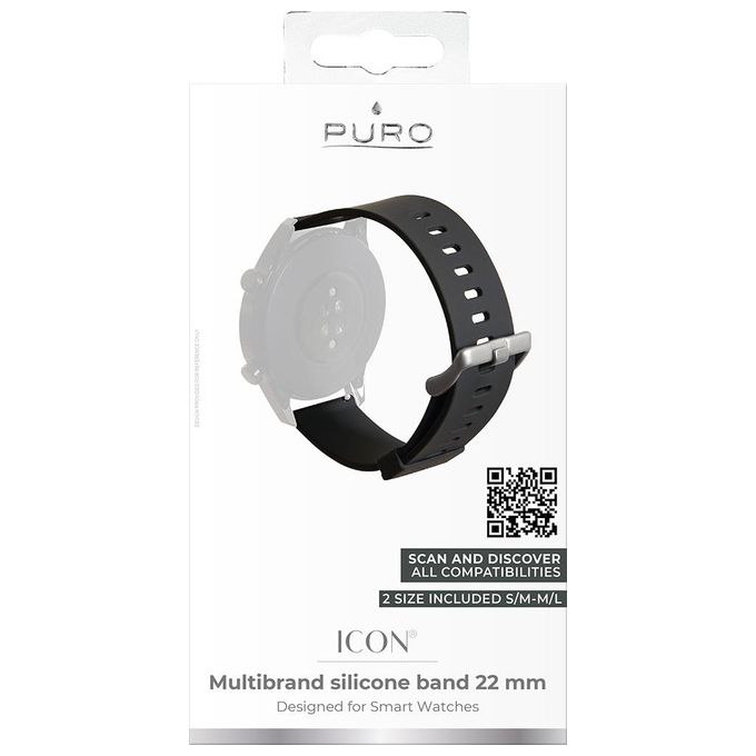 Puro Cinturino Orologio 22mm Icon Nero
