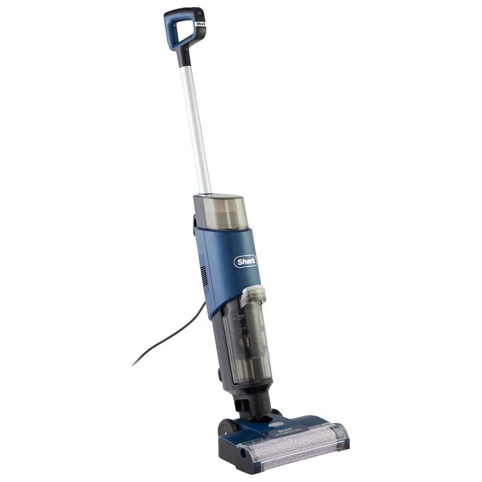 Shark WD100EU HydroVac Aspirapolvere e Lavapavimenti con filo con Spazzola Antimicrobica Blu Navy