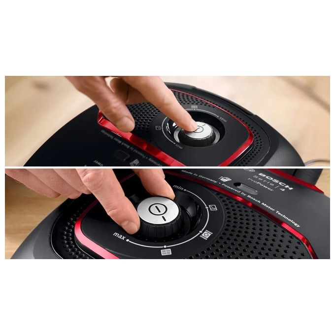 Bosch BGB41POW1 Aspirapolvere con Sacco a Traino Potenza 850 Watt Capacita' 4 Litri ProPower colore Nero