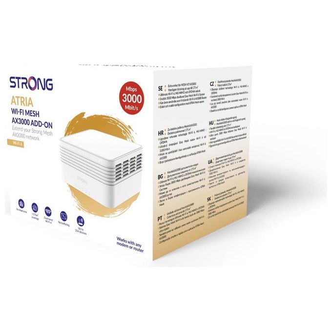 Strong MESHAX3000ADD Atria Wi-Fi Mesh AX3000 Amplificatore Wi-Fi