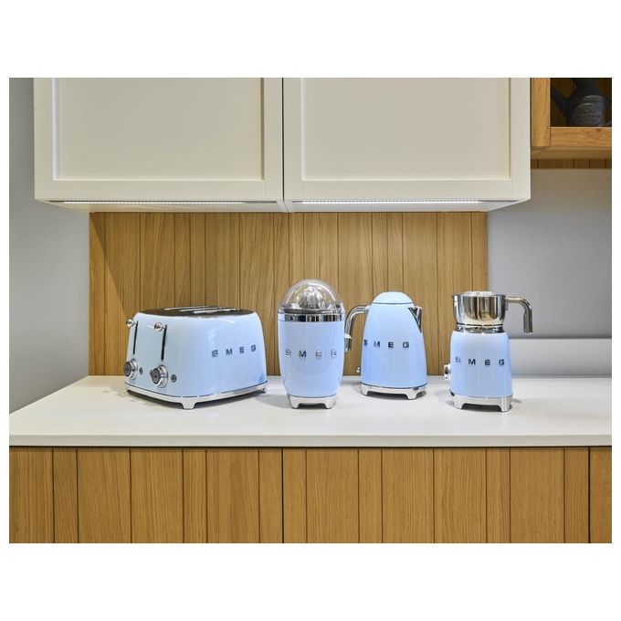 Smeg TSF03PBEU Estetica 50's Style Tostapane 4 Fette 6 Livelli di Doratura Azzurro