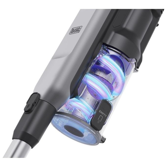 Black+Decker Scopa Ricaricabile 21.6V fino a 35 Minuti 100W 2 Turbo Spazzole Laterali