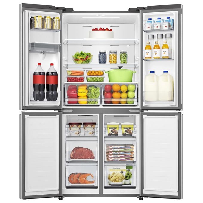 Hisense RQ5P470SMIE – Frigorifero Americano Side by Side 483 L, Classe E, Total No Frost,  Inox