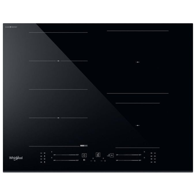 Whirlpool 859991662060 WF S4665 CPBF Piano cottura Induzione 65 cm 4 fuochi FlexiSide con controllo touch e tecnologia CleanProtect colore Nero