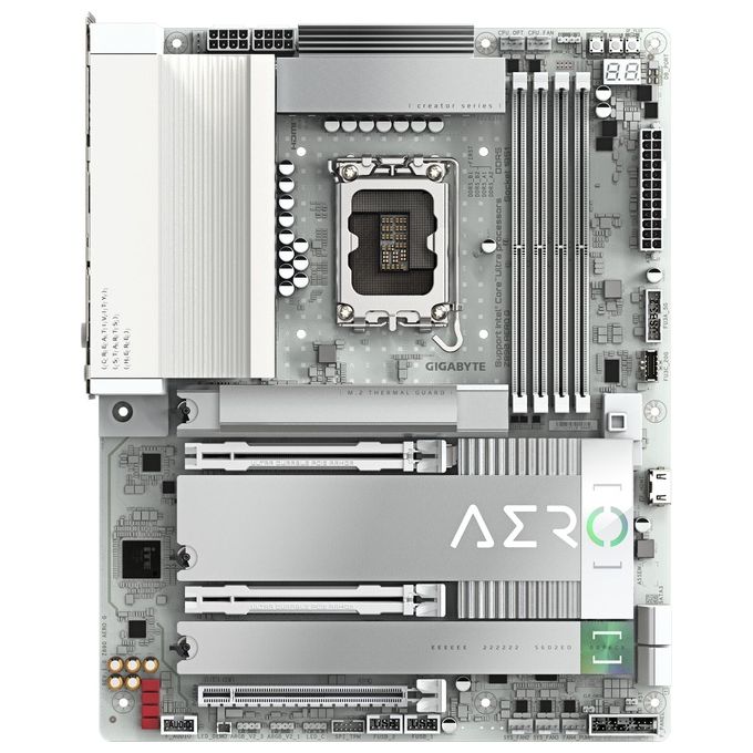 GIGABYTE Scheda madre Z890 AERO G - Supporta CPU Intel Core Ultra (Serie 2) 1612 fasi VRM fino a 8800MHz DDR5 (OC) 1xPCIe 5.0  4xPCIe 4.0 Wi-Fi 7 LAN 2.5GbE Thunderbolt 4