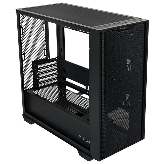 ASUS A21 Case micro-ATX, Radiatori fino a 360 mm, Schede Grafiche fino a 380 mm, Raffreddamento efficace, Cable Management, Chassis Nero