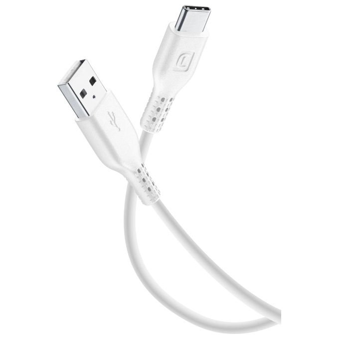 Cellular Line Power Cable Cavo USB-C per ricarica e trasferimento dati 0,6mt Bianco