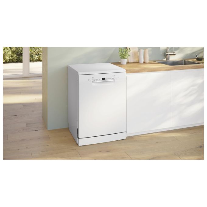 Bosch Serie 2 SMS2HTW02E Lavastoviglie a libera installazione con top removibile 13 coperti Classe D Rumorosita' 46 dB 5 programmi Home Connect 60 cm Bianco
