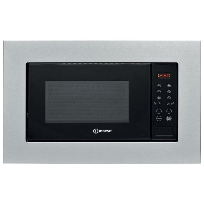 Indesit MWI 120 GX Microonde con Grill Capacita' 20 Litri Potenza 800W Auto Cook Grill al quarzo 22 Funzioni Acciaio opaco