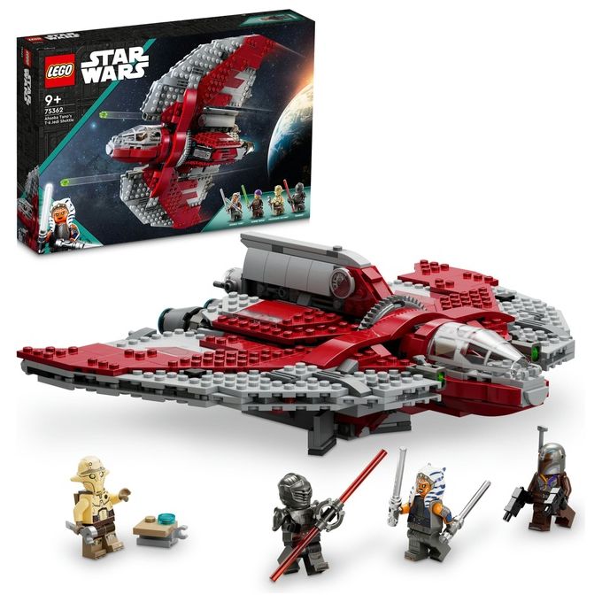 LEGO Star Wars 75362 Shuttle Jedi T-6 di Ahsoka Tano, Astronave Giocattolo con 4 Minifigure, Regalo della Serie Ahsoka